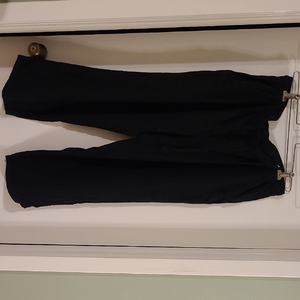 Old Navy Women's Black Wide Leg LINEN Pants